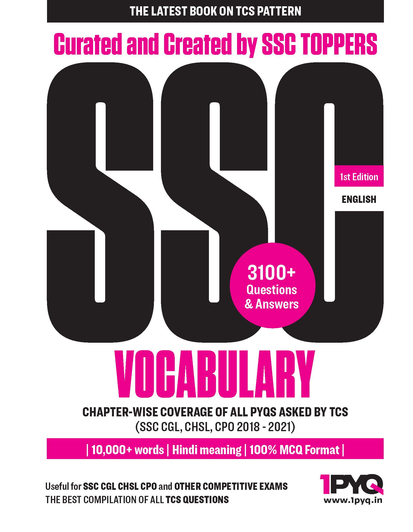 SSC English VOCAB 3100+ PYQ (with Hindi Meaning)